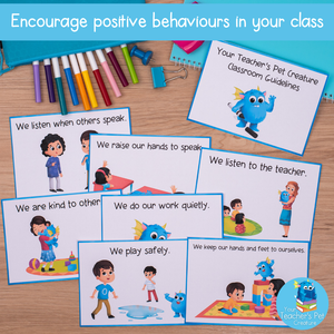 Editable Visual Classroom Guidelines & Rules Posters - Positive Behaviours