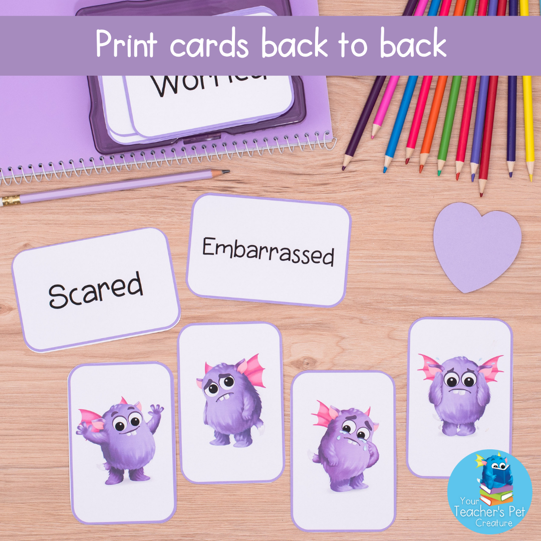 Flashcards to Recognise & Identify Feelings & Emotions - Visuals