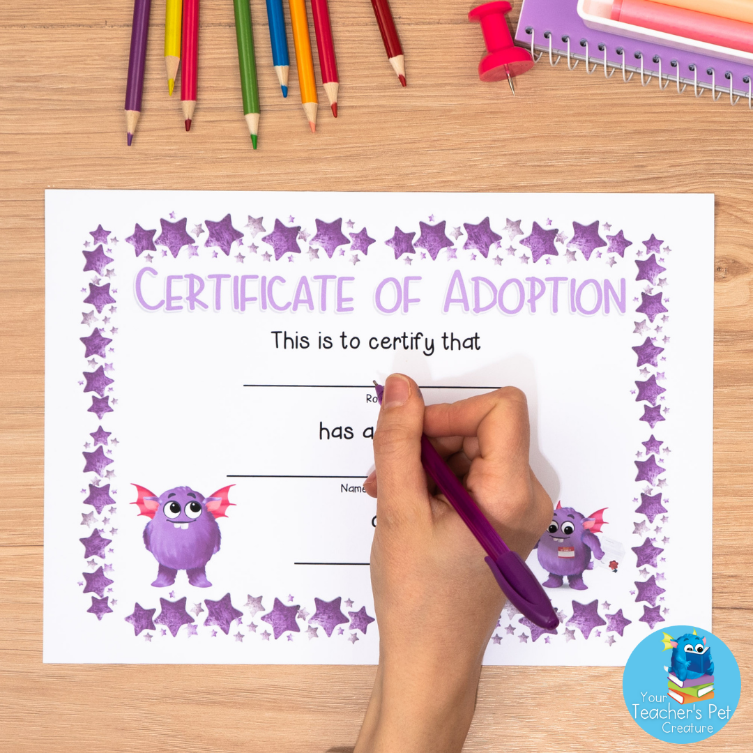 Adoption Certificate - Purple
