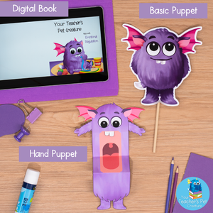 Emotional Regulation Digital Book & Printable Puppets Bundle