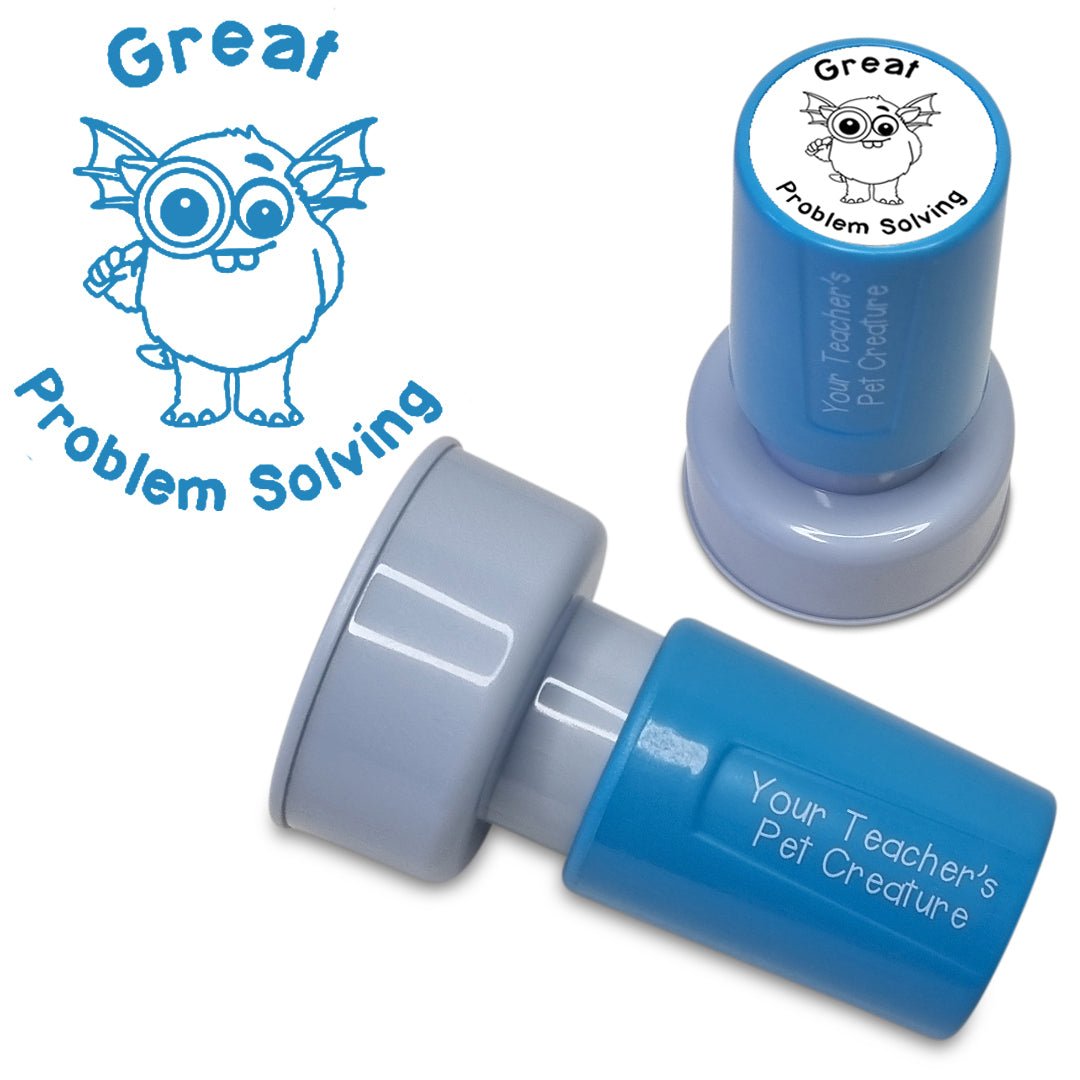 Great Problem Solving - Pre Inked Teacher Stamp - Your Teacher's Pet Creature