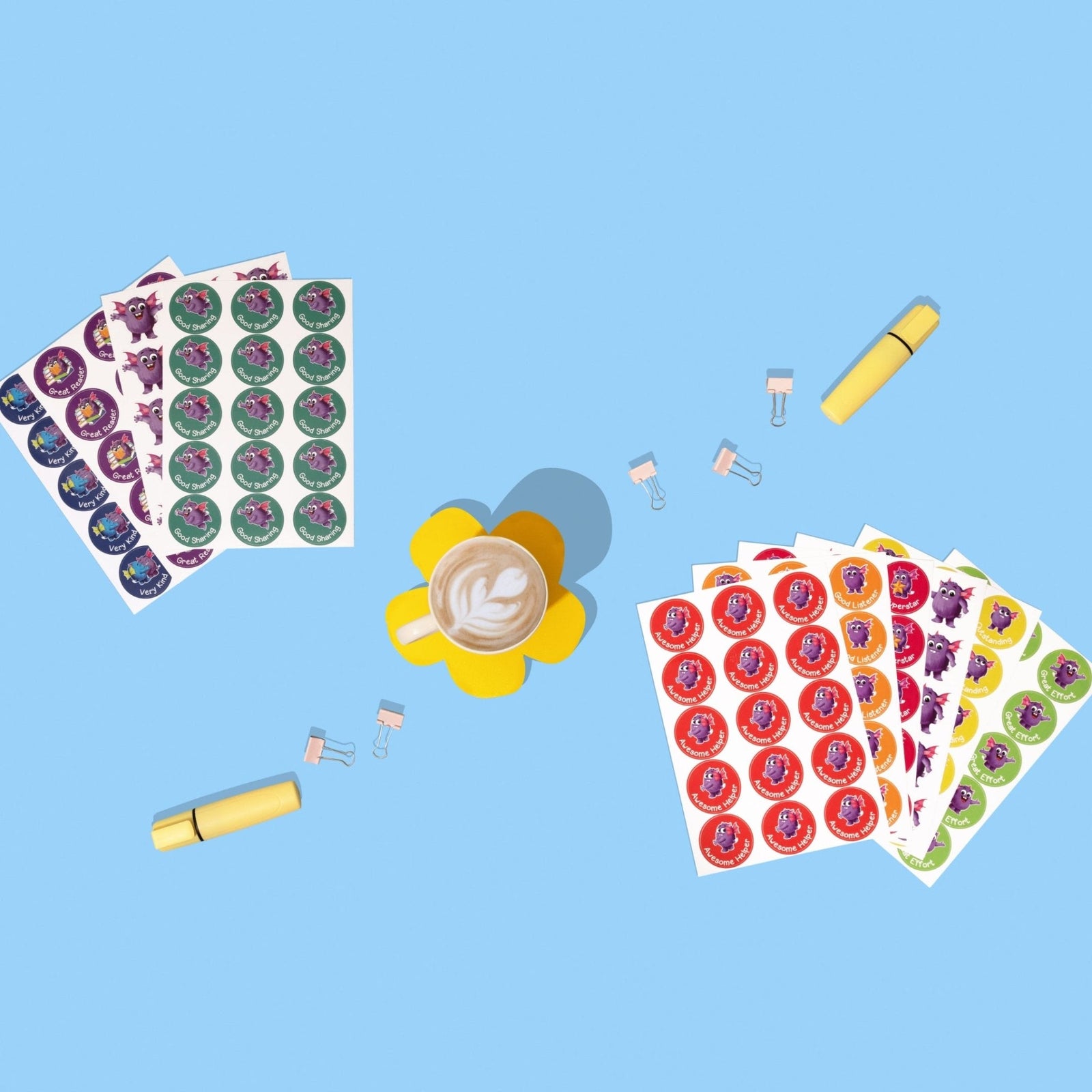 Positive Reward Sticker Pack - Purple